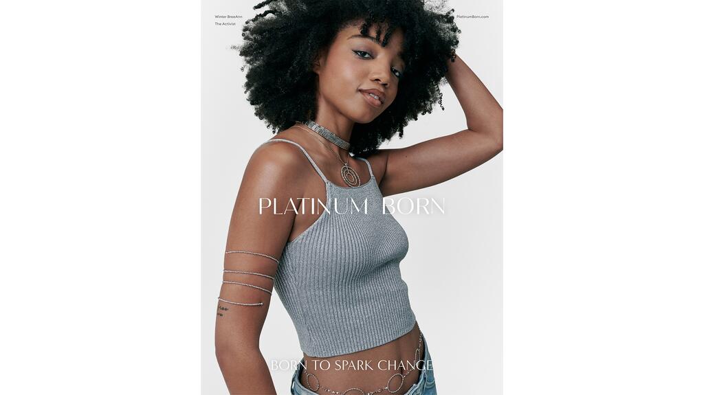 Civic activist and advocate Winter BreeAnne wears pieces from the Platinum Born “Limitless” collection. Winter BreeAnne Born Leaders